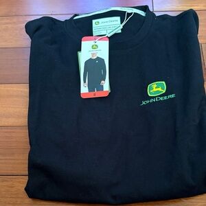John Deere Black Shirt with Green Logo